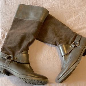 Brown knee high boots